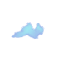 a blue cloud with a black background