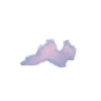 a pink cloud on a black background